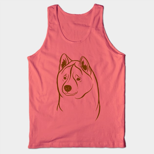 American Akita (Light Blue and Brown) Tank Top by illucalliart